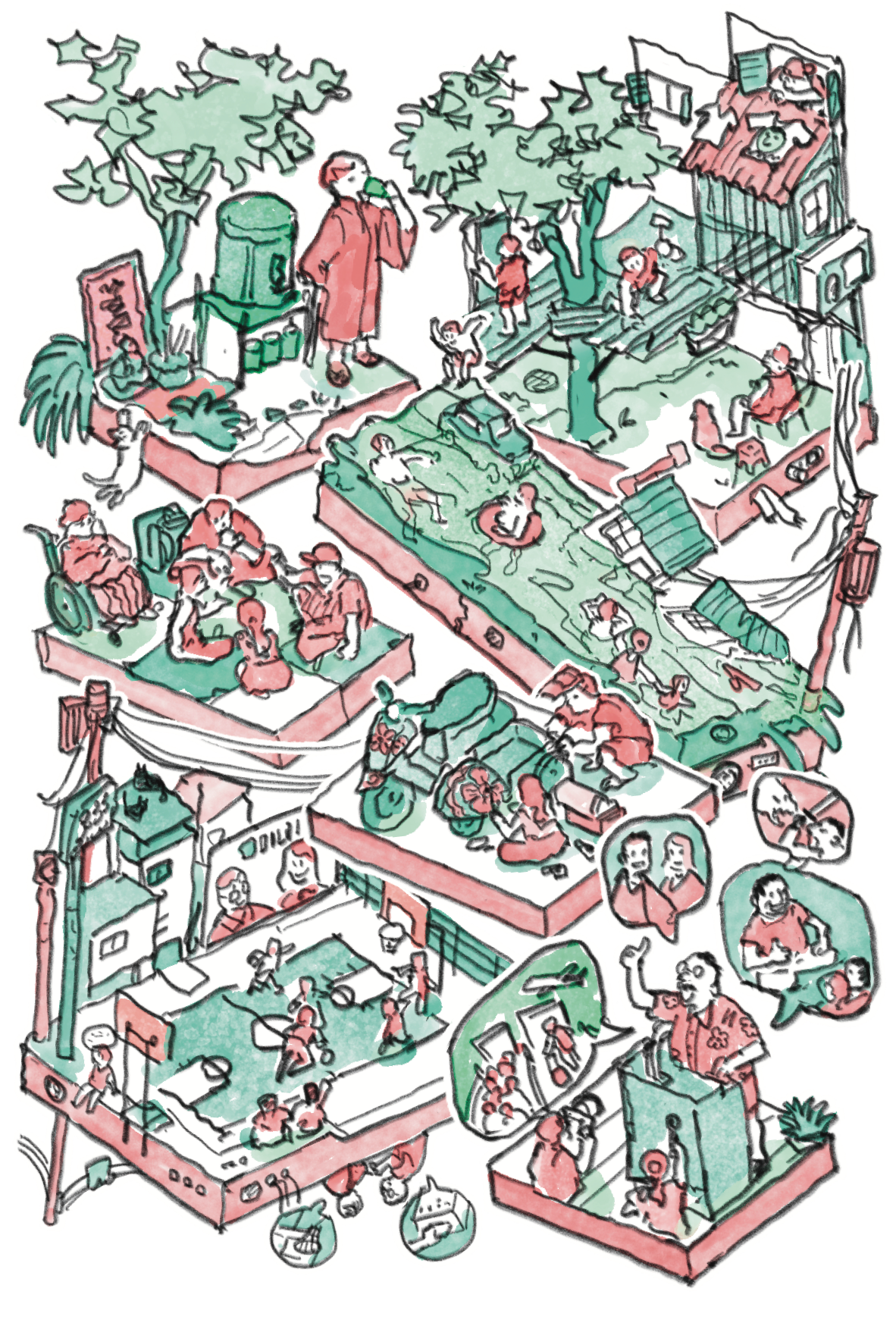 国際交流基金 ケアの知恵袋のキービジュアルイラスト